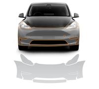 FDAIUN PPF Film de protection de peinture pour Tesla Model Y 2025 2024 2023 2022 2021 2020 TPU Film de protection transparent Film de protection pour pare-chocs avant et phares Accessoires 6 pièces