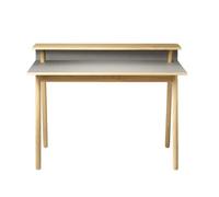 FDB Møbler C68 Nørrebro Bureau - 118 cm - Chêne laqué / Linoléum mushroom