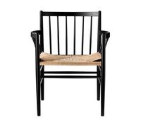 FDB Møbler Chaise à accoudoirs J81 Nature-beech black painted
