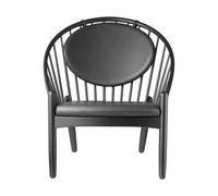 FDB Møbler Chaise J166 Jørna Oak black painted-black leather