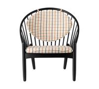 FDB Møbler Chaise J166 Jørna Oak black painted-red diced