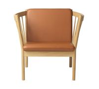 FDB Møbler Fauteuil J146 Oak nature lacquered-cognac leather