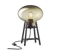 FDB Møbler Lampe de table U4 Hiti Smoked glass-oak black painted