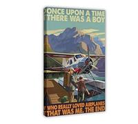 FDBEKPJY Impression sur toile « Once upon A Time, There Was A Boy Who Was Particulièrement Fond of Aeroplanes » 20 x 30 cm