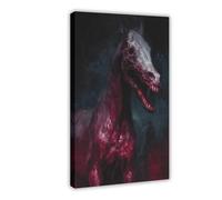 FDBEKPJY Impression sur toile représentant un cheval mort-vivant - 40 x 60 cm