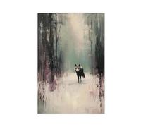 FDBEKPJY Impression sur toile représentant un loup solitaire - 50 x 75 cm