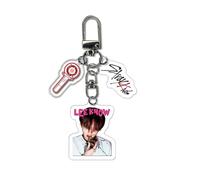 FDBEKPJY Lot de 2 porte-clés Stray Kids 3 en 1 en acrylique pour téléphone portable avec pendentif étoile pour les fans, Lee Know, taille unique