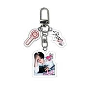 FDBEKPJY Lot de 2 porte-clés Stray Kids 3 en 1 en acrylique pour téléphone portable avec pendentif étoile pour les fans, I.n, taille unique