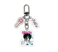 FDBEKPJY Lot de 2 porte-clés Stray Kids 3 en 1 en acrylique pour téléphone portable avec pendentif étoile pour les fans, Hyunjin, taille unique