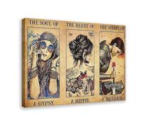 FDBEKPJY Poster sur toile avec inscription « Girl The Soul Of A Gypsy » - Décoration de chambre à coucher - 50 x 75 cm
