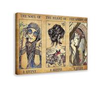 FDBEKPJY Poster sur toile Hippie Girl The Soul Of A Gypsy - Décoration de chambre à coucher - 20 x 30 cm