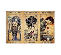FDBEKPJY Poster sur toile Hippie Girl The Soul Of A Gypsy T 30 x 45 cm