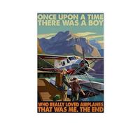 FDBEKPJY Poster sur toile « Once upon A Time, There Was A Boy Who Was Particulièrement Fond of Aeroplanes » 50 x 75 cm