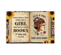 FDBEKPJY Poster sur toile « Once upon A Time There Was A Girl » - Décoration de chambre à coucher - 40 x 60 cm