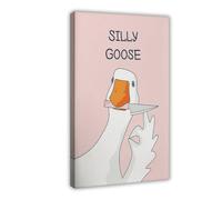 FDBEKPJY Poster sur toile Silly Goose - Décoration de chambre à coucher - 40 x 60 cm