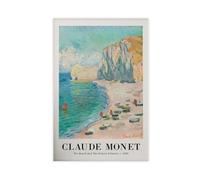 FDBEKPJY Poster sur toile The Beach 1885 de Claude Monet - Décoration de chambre à coucher - 50 x 75 cm