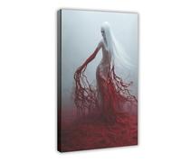 FDBEKPJY Poster sur toile The Bloodsong Sirène gothique Horreur Horreur Décoration de chambre à coucher Cadeau 40 x 60 cm