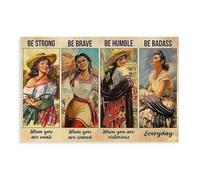 FDBEKPJY Poster sur toile The Mexican Farm Girl Strong And Brave - Décoration de chambre à coucher - 40 x 60 cm