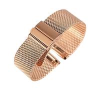 FDBNBJHJE watch strap black/silver/rose golden 18mm/20mm/22mm watch band mesh stainless steel strap fold over clasp watches replacement
