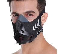 FDBRO Sports Mask Pro Masque d'entraînement pour Le Fitness, la Course, la résistance, Le Cardio, Le Masque d'endurance avec Filtre en Coton (Noir, L)