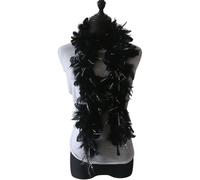 FDCGAS 1pièce Boa de plumes,Boas de déguisement,Boa plume noir, longueur environ 120 cm, accessoire de déguisement,Charleston,années 20,Flapper,carnaval,fête à thème,fierté,marches LGBT,guirlande
