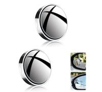 FDCGAS 2 pcs retroviseur conduite accompagnée, Miroir D'angle Mort De Voiture, 360 ° ronds convexes grand angle pour voiture en verre cristal HD étanche sans danger pour les angles morts universel