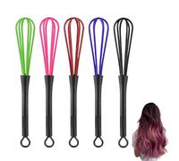 FDCGAS Mini Fouet en Plastique Coiffure Fouet en Plastique Whisk Salon De Coiffure Coiffure Coiffure Couleur des Cheveux Crème Fouet Cuisine Ballon Mélangeur Agitateur Outil(5 PCS)