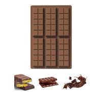 FDCGAS Moules à chocolat, 1 Pièces Moules à Chocolat en Silicone,Moule Tablette Chocolat de 6 Cavités, Moule Cake Factory pour les Bonbons, les Gelées,bonbons,les Chocolats Carré