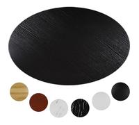 FDCQwyntyrz Plateau Rotatif en Bois À 360°, Rond Et Pivotant, Silencieux Et Fluide, for Plateaux À Fromages, Garde-Manger, Réfrigérateur Et Plan De Travail(Black,60cm(24in))