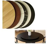 FDCQwyntyrz Plateau Tournant en Bois Massif, Pivotant À 360°, Silencieux Et Fluide, for La Maison Et Le Bureau(Black,100cm(40in))