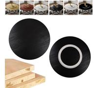 FDCQwyntyrz Plateau Tournant Lazy Susan en Panneaux De Particules, Base Pivotante Silencieuse, Facile À Nettoyer, for Armoire, Garde-Manger Et Comptoir(Black,50cm(20in))