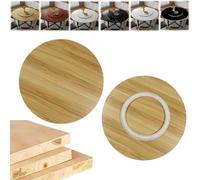 FDCQwyntyrz Plateau Tournant Lazy Susan en Panneaux De Particules, Base Pivotante Silencieuse, Facile À Nettoyer, for Armoire, Garde-Manger Et Comptoir(Light Walnut,90cm(36in))