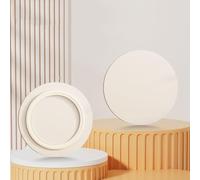 FDCQwyntyrz Plateau Tournant Rond en Bois Massif, Plateau Rond Standard, Pièce Maîtresse De Table De Comptoir, Base Pivotante Silencieuse, for Bureau À Monter Soi-même, Plateau Rond(White,50cm(20in))