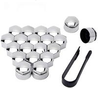 FDCYQW 20 Pièces Capuchon ECrou Roue Voiture pour BMW X2 F39 M35i U10 X3 E83 F25 G01 G45 M Competition xDrive30e 2020-2025, Anti-poussière Cache-écrous Pneu Protection Hexagonal Boulon,21mm-Silver