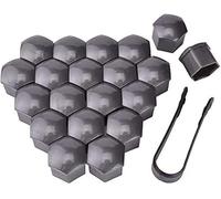 FDCYQW 20 Pièces Capuchon ECrou Roue Voiture pour BMW X2 F39 M35i U10 X3 E83 F25 G01 G45 M Competition xDrive30e 2020-2025, Anti-poussière Cache-écrous Pneu Protection Hexagonal Boulon,19mm-Grey