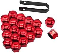FDCYQW 20 Pièces Capuchon ECrou Roue Voiture pour BMW X2 F39 M35i U10 X3 E83 F25 G01 G45 M Competition xDrive30e 2020-2025, Anti-poussière Cache-écrous Pneu Protection Hexagonal Boulon,17mm-Red