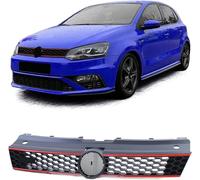 FDCYQW Voiture Calandre Centrale Avant Radiateur pour VW Polo 5 6R 6C 09-17 et GTI, Pare-Chocs Supérieur Capot Maille Cache-Masque Trim Accessoire