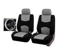 FDCYQW Voiture Ensembles De Housses Siège pour VW T-Cross 2019-2024, Universel Avant Confortable Respirante Tissu Couvre Sieges,X/Grey