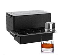FDDBI Bac à glaçons transparent pour whisky 5,1 cm - Grand bac à glaçons en silicone - Bac à glaçons carré pour bourbon Old Fashioned Whisky