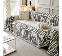 FDDYA Housse De Canapé, Jeté De Canapé Grande Taille, Multifonctionnel Jete De Canape(Gray,180X460CM)