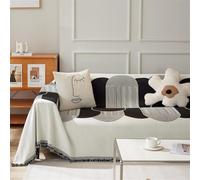 FDDYA Housse De Canapé,Multifonction Jeté De Canapé Grande Taille, Réversible Couvre Canapé Jete De Canape Polyvalente(Black,180X380CM(70X149IN))