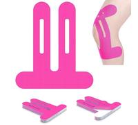 FDEETY 10 Pièces Bande de Kinésiologie Ruban de Kinésiologie Tape Kinésiologie Bande Kinésio Ceinture de Kinésiologie Ruban Sport Bandage Auto-adhésif Strap Sport (Rose)