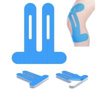 FDEETY 10 Pièces Bande de Kinésiologie Ruban de Kinésiologie Tape Kinésiologie Bande Kinésio Ceinture de Kinésiologie Ruban Sport Bandage Auto-adhésif Strap Sport(Bleu)