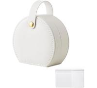 FDEETY 20 Pièces Boîte à Bijoux Ronde Portable Mini Coffret Rangement Bijouterie Compartiments Multiples Organisateur Voyage Écrin Compact Élégant
