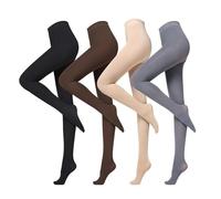 FDEETY 4 Pièces Collant Femme Hiver Collant Thermique Femme Collant Chaud Femme Legging Polaire Femme Vetement Femme Hiver Collant Opaque Collants Sculptants Femme