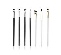 FDEETY 7 Pièces Pinceaux Eyeliner Biseautés Professionnels Kit Maquillage Sourcils Précision Application Cosmétique