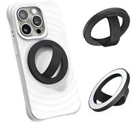 FDEETY Anneau Magnétique Support Téléphone Silicone Liquide Rotatif Poignée Adhésive Smartphone Compatible Plusieurs Modèles