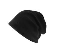 FDEETY Bonnet Femme Tricoté Laine Chaude Chapeau Hiver Doublé Jersey Bonnet Unisexe de Nuit Bonnet pour Toutes Les Saisons Course à Pied promenades Chien Ski Tricoter Chapka(Noir)
