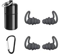 Fdeety Bouchons D'Oreilles En Silicone Réutilisables Avec Étui Portable Protection Auditive Pour Le Sommeil Le Travail Et Les Voyages Bouchons Confortables Et Efficaces(Grey)