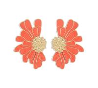 FDEETY Boucles D'oreilles en Marguerite Fleur Boucle Doreille en Style De Fleur Oreille pour Robe Boucles Doreille Bijoux Décoration Cadeau (Orange)